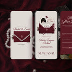 Burgundy Lace Save The Date