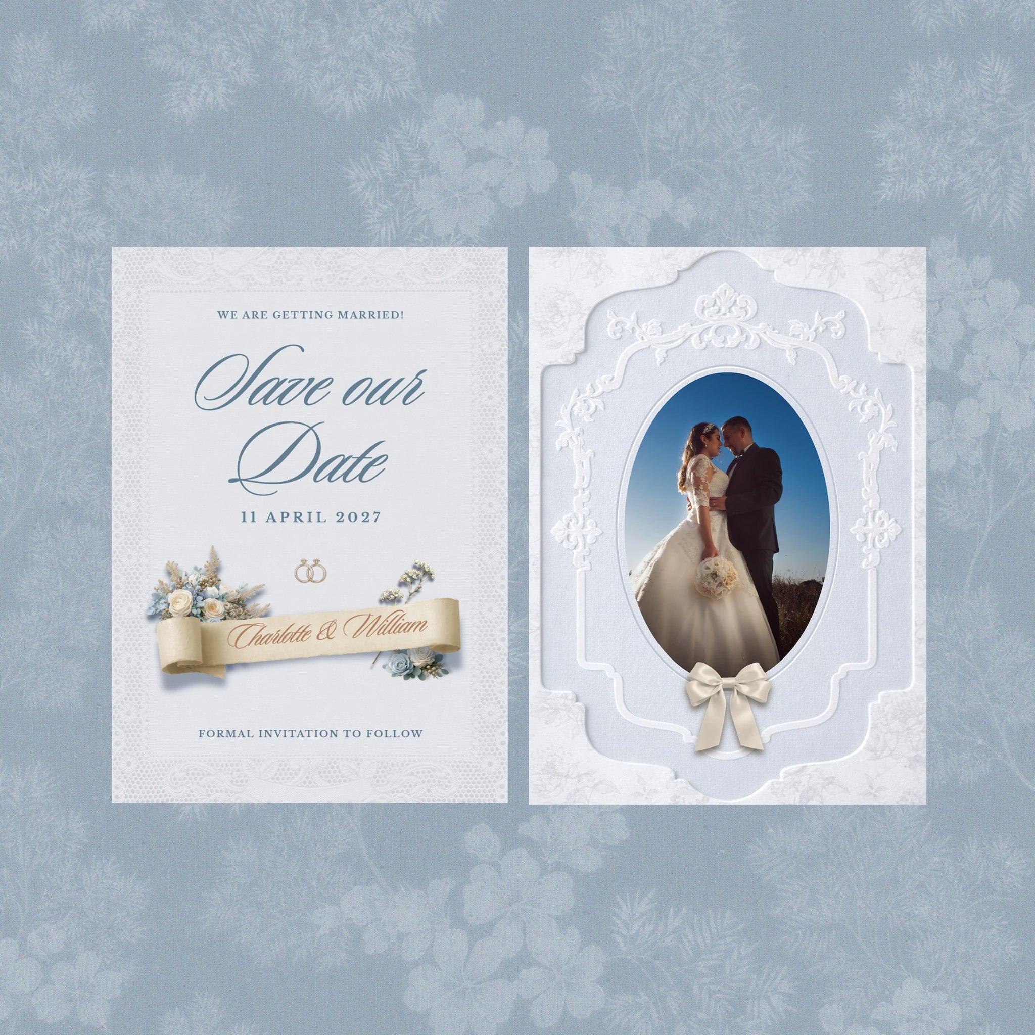 Dusty Blue Save The Date