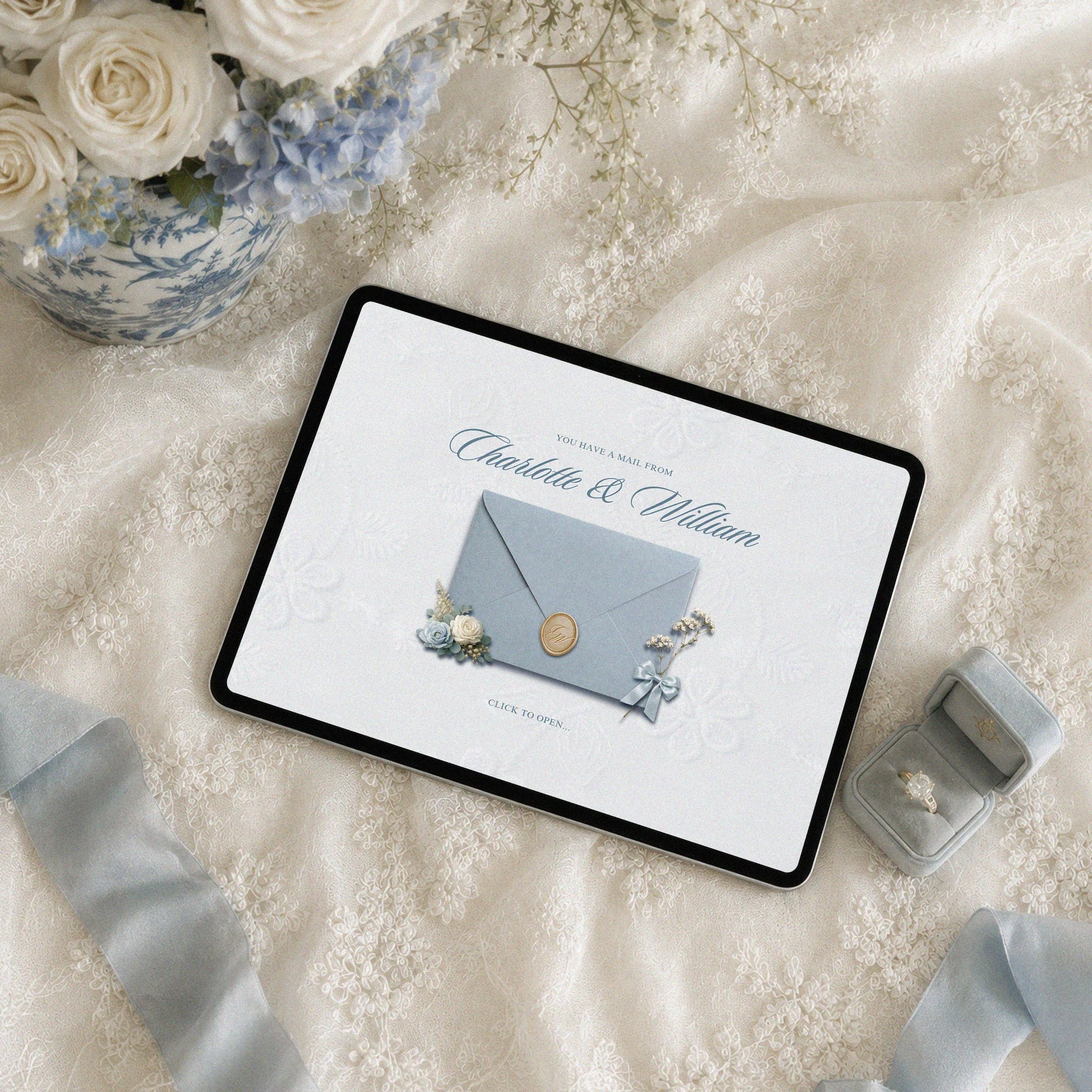 Dusty Blue Save The Date