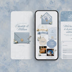 Dusty Blue Wedding Website