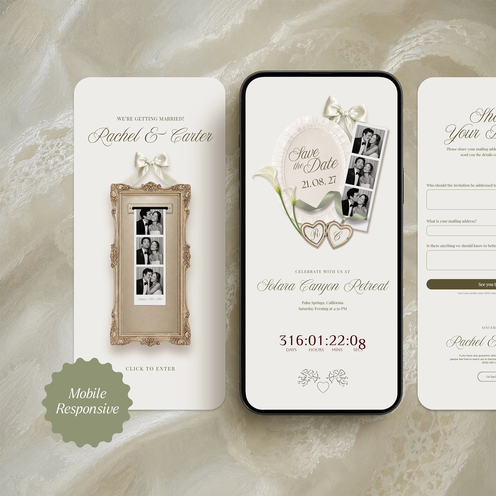 Ivory Photobooth Save The Date