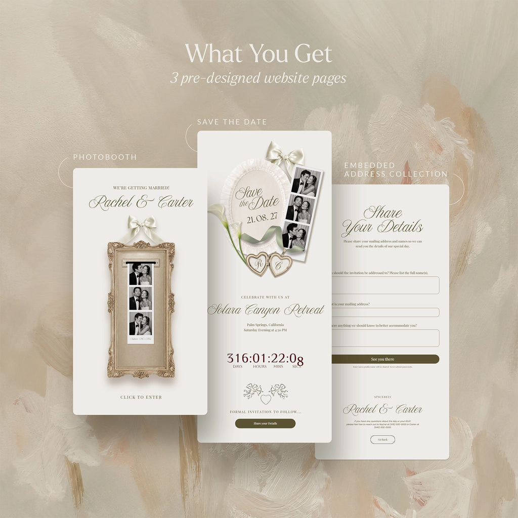 Ivory Photobooth Save The Date