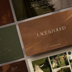 Mini wedding planner freebie by Lace & Found with earthy brown and olive aesthetic, elegant typography and romantic wedding planning guide layout
