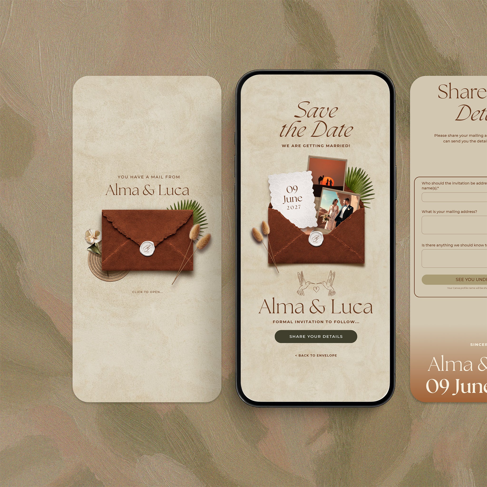 Sunset Terracotta Save The Date