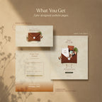 Sunset terracotta save the date website template preview: envelope reveal, save the date page, and RSVP address form