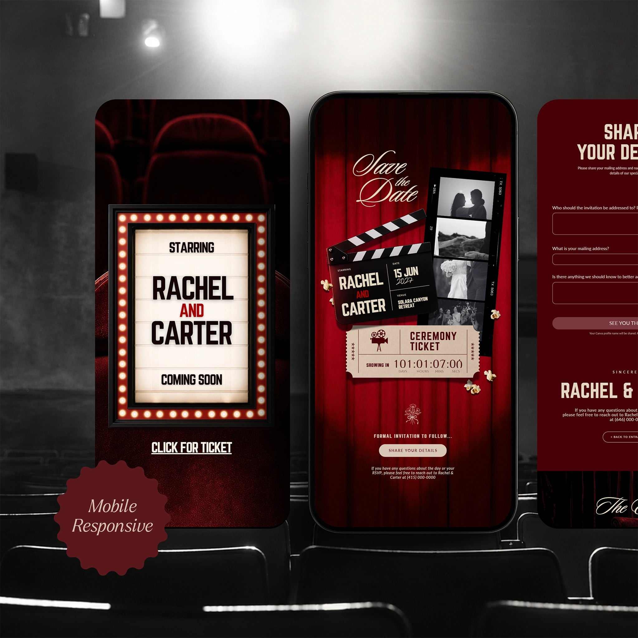 Vintage Cinema Save The Date