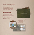Lace & Found free wedding website setup guide preview, step-by-step Canva customization instructions